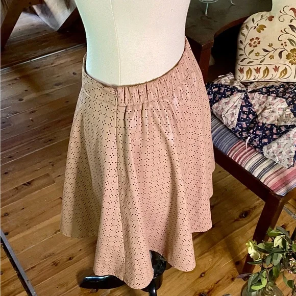 ⚜️Sunday in Brooklyn Perforated Faux Leather Skater Skirt⚜️ NWOT - Picture 3 of 8